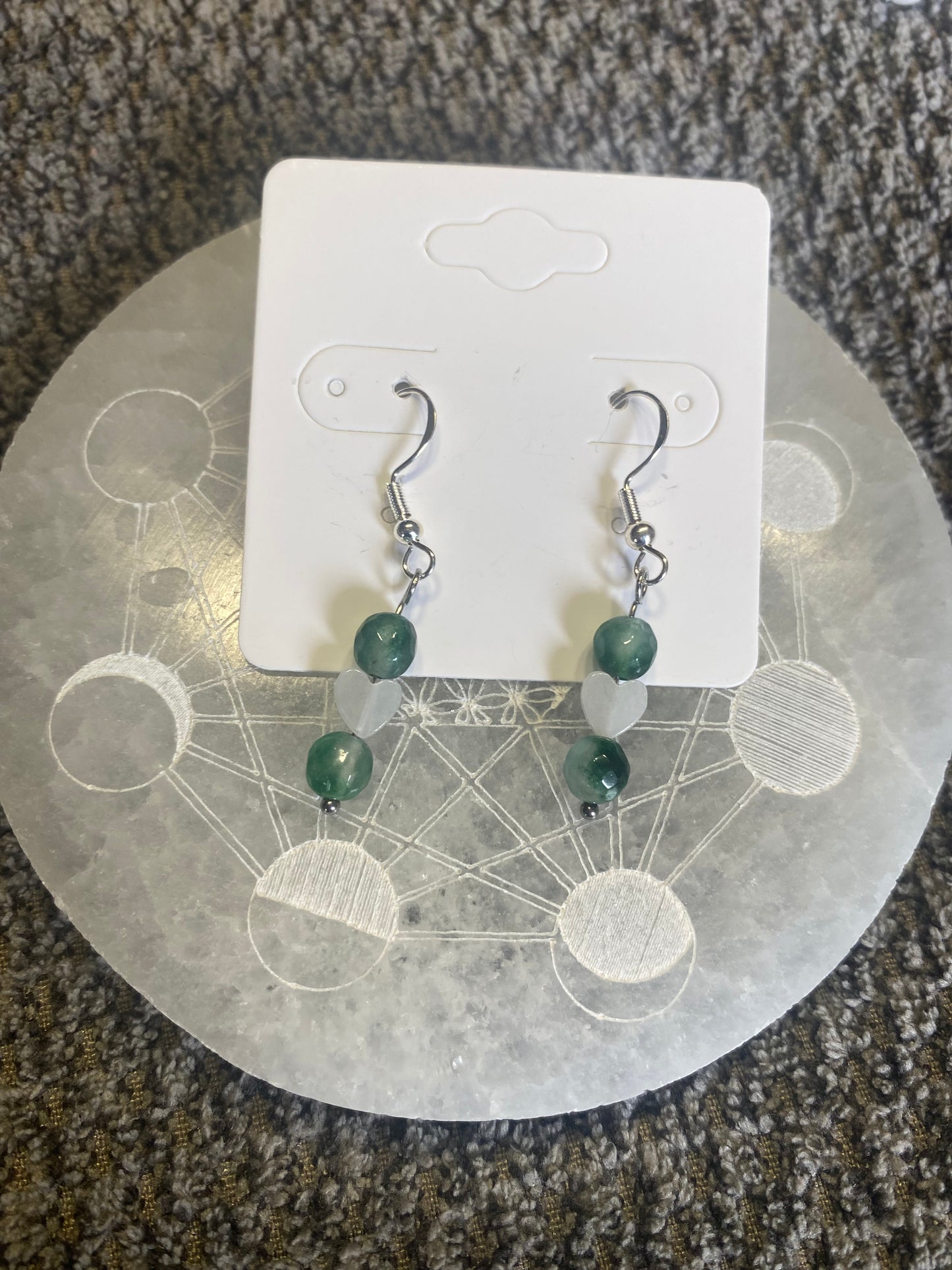 Boucles d’Oreilles - Coeur et Pierre