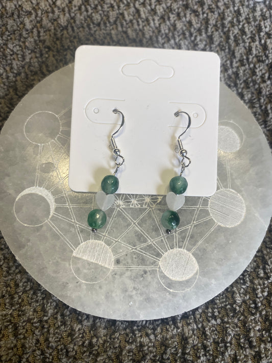 Boucles d’Oreilles - Coeur et Pierre
