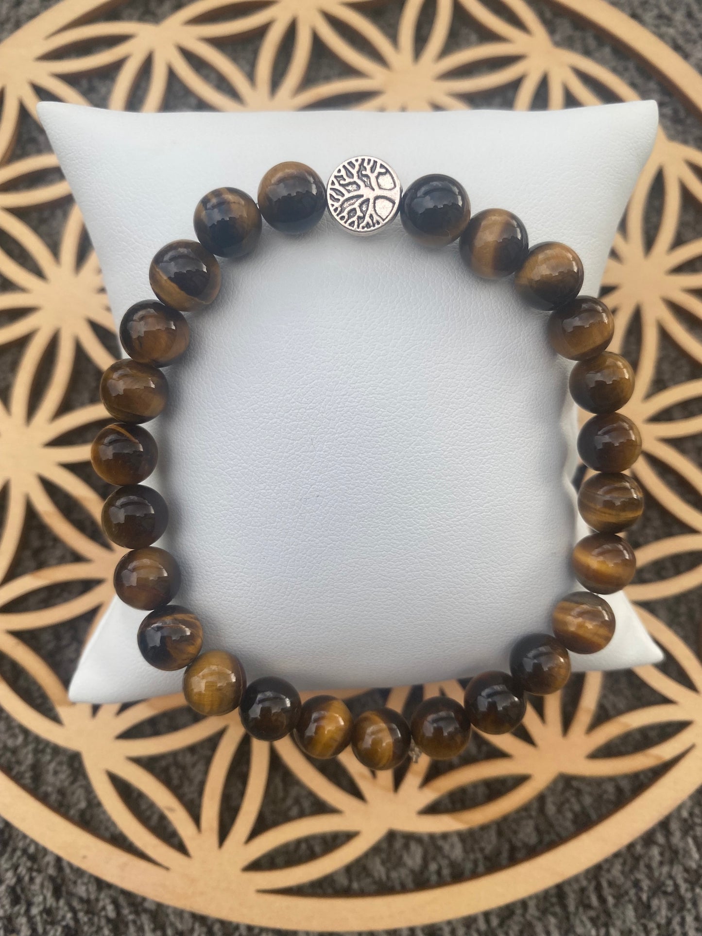 Bracelet Homme - Œil de Tigre et Arbre de Vie