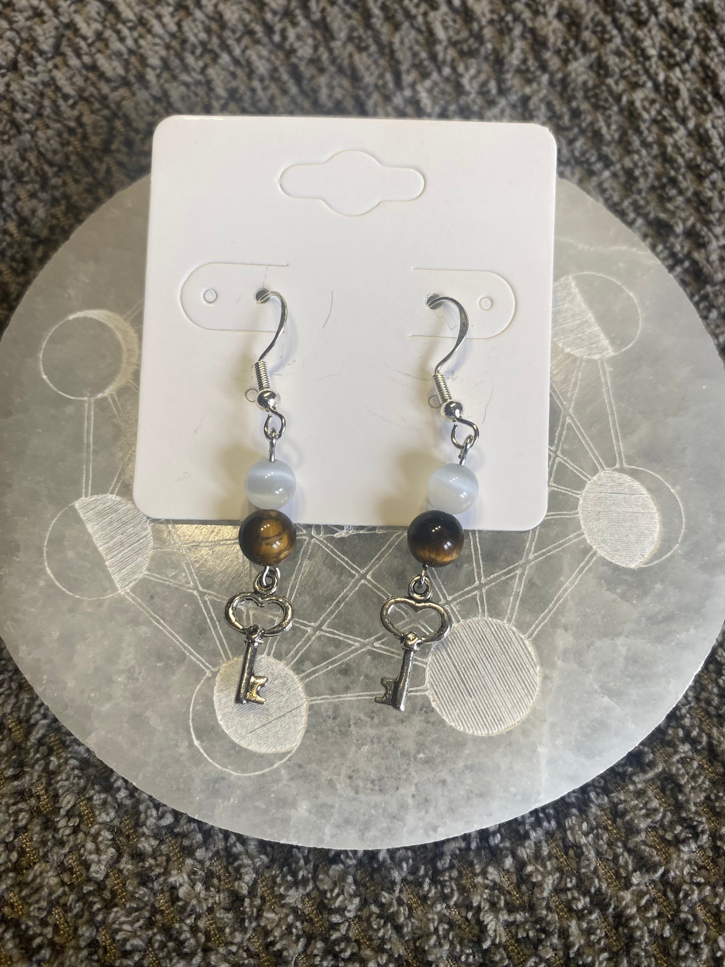 Boucles d’Oreilles - Perles et Clé