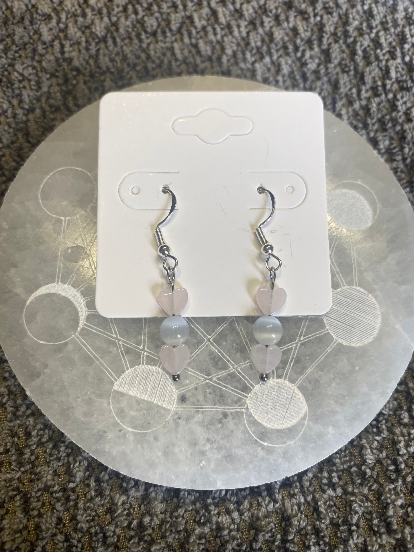 Boucles d’Oreilles - Coeur et Pierre