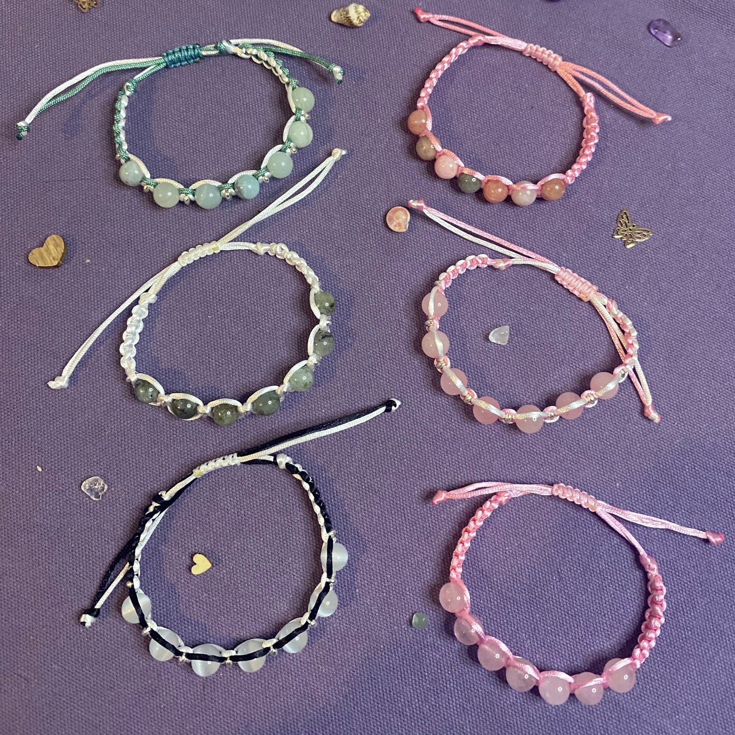 Bracelet Macramé et 7 Perles