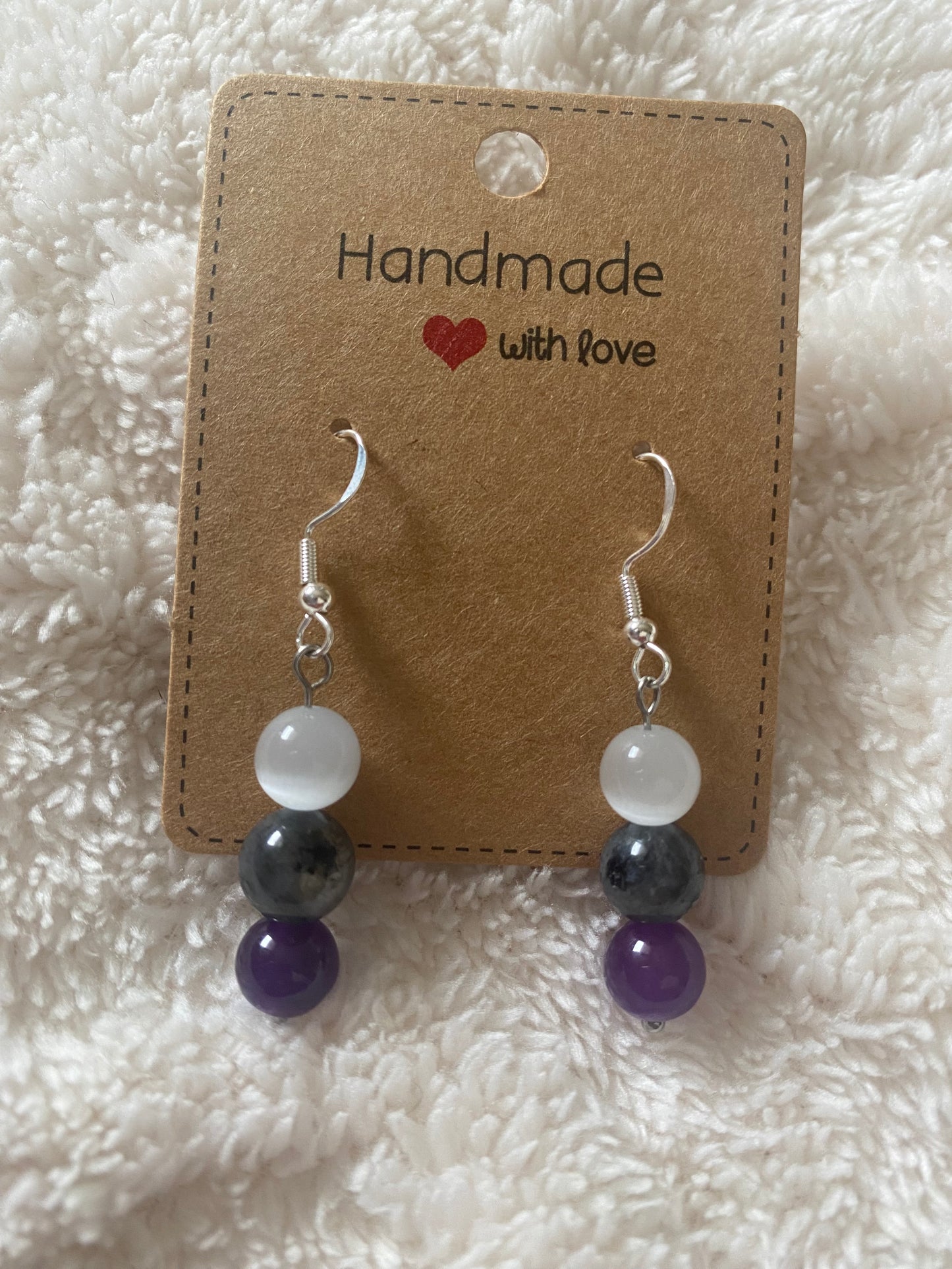 Boucles d’Oreilles Shamballa – Perles de 8mm