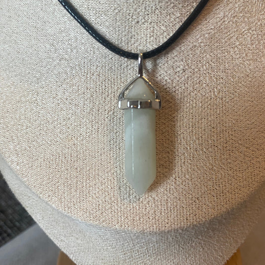 Pendentif en forme de pointe en pierre naturelle Amazonite