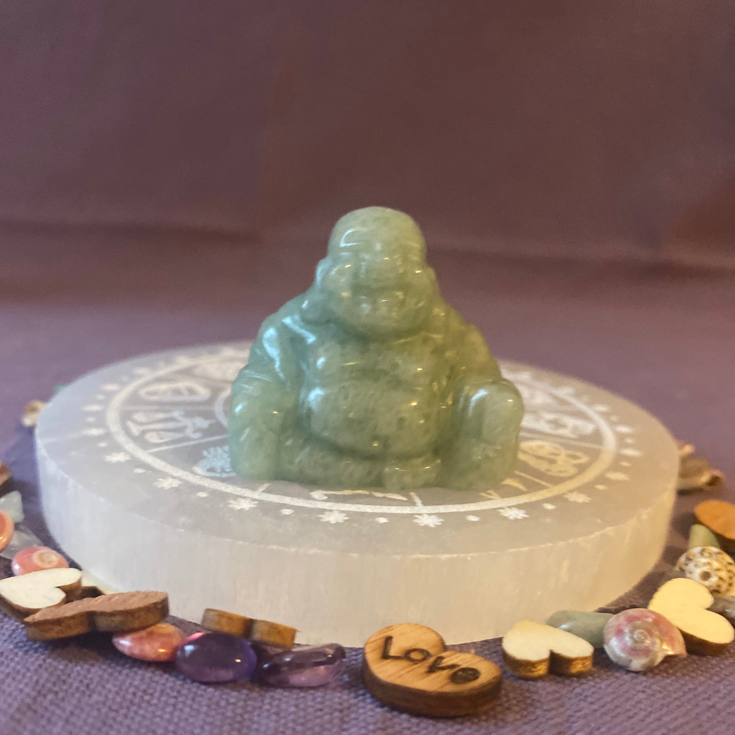 petit bouddha en aventurine verte