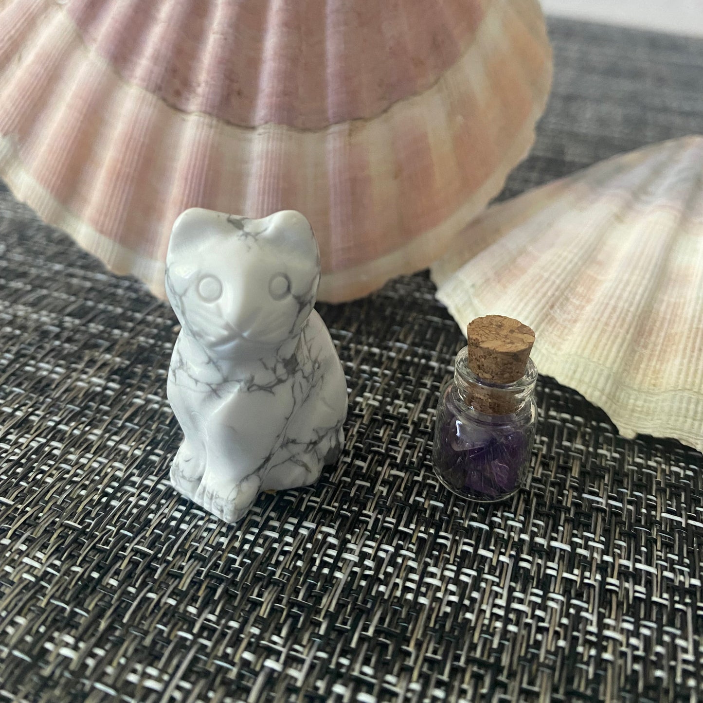 petit chat en howlite