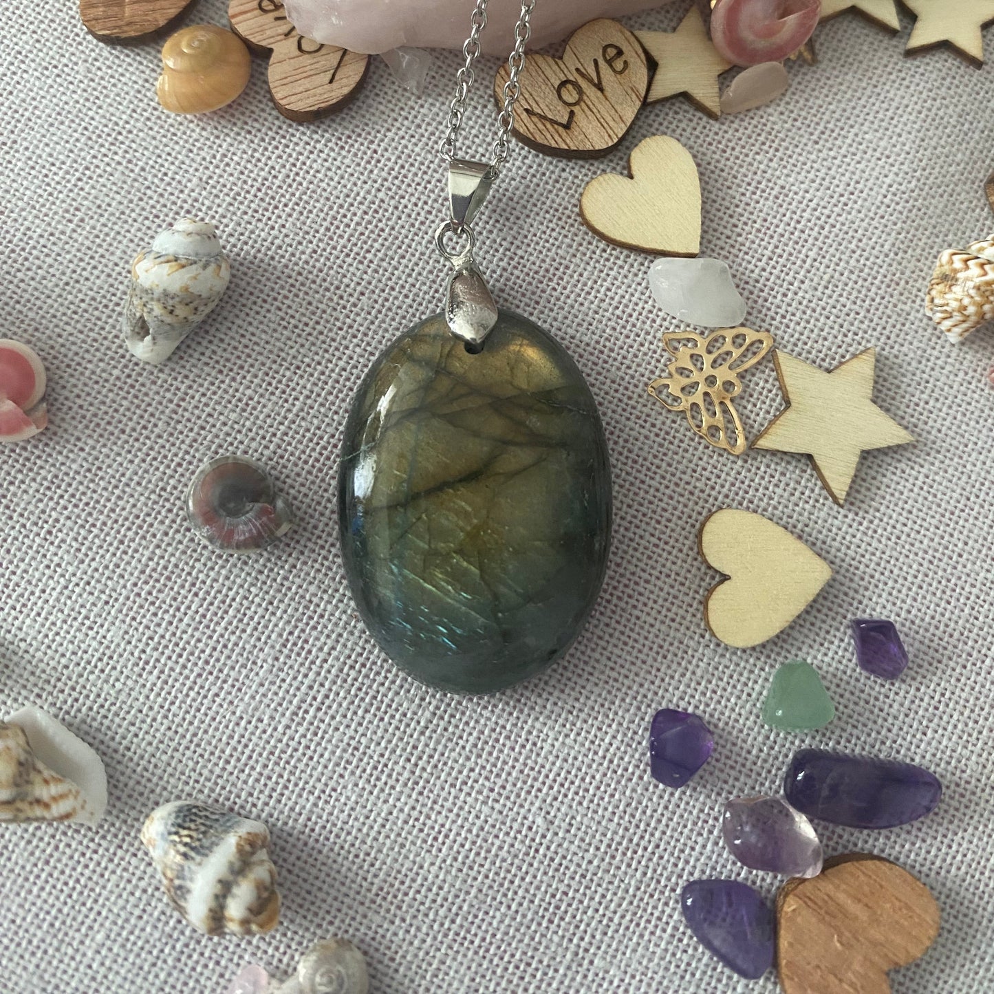 pendentif en labradorite