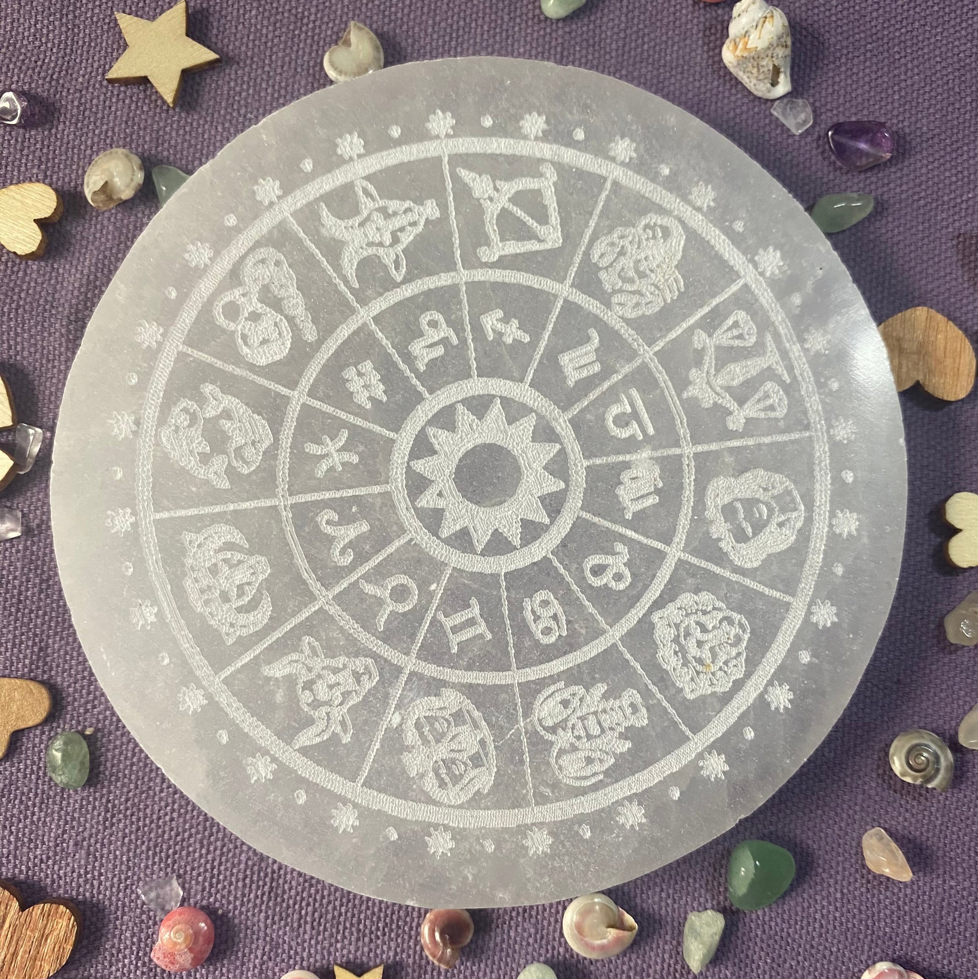 plaque de sélénite pour la purification et le rechargement de vos pierres naturelles