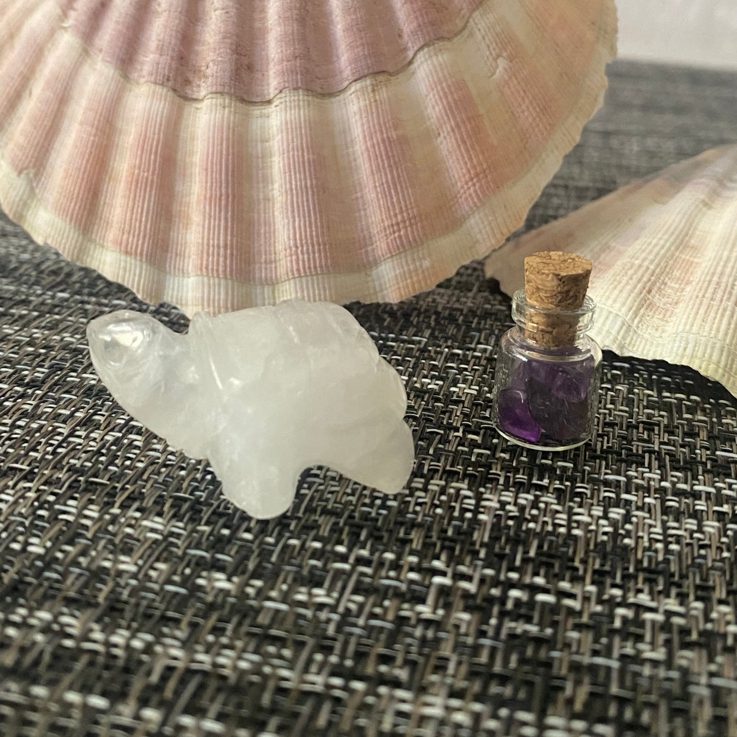 petite tortue en cristal de roche