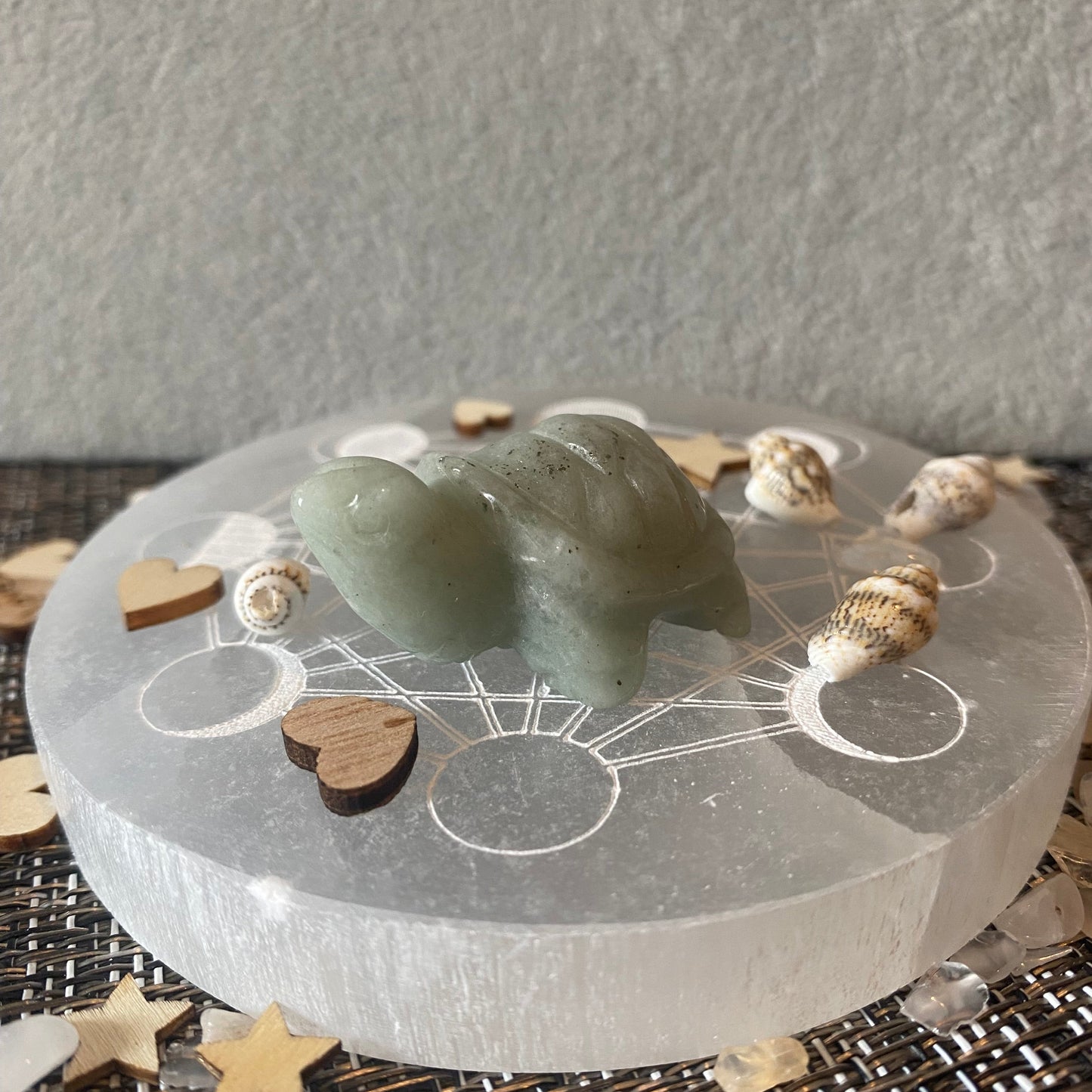 adorable petite tortue en pierre naturelle d'aventurine verte