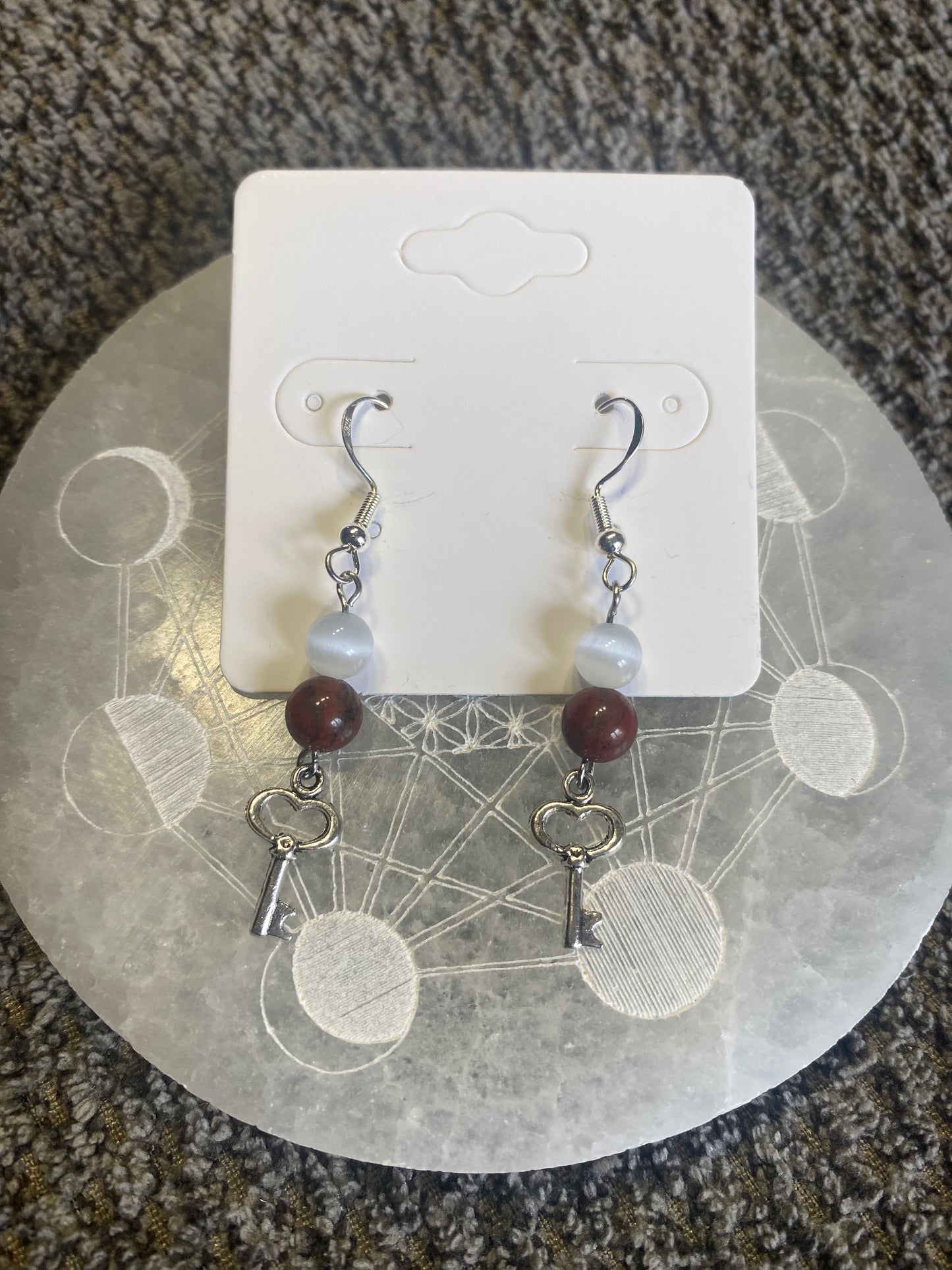 Boucles d’Oreilles - Perles et Clé
