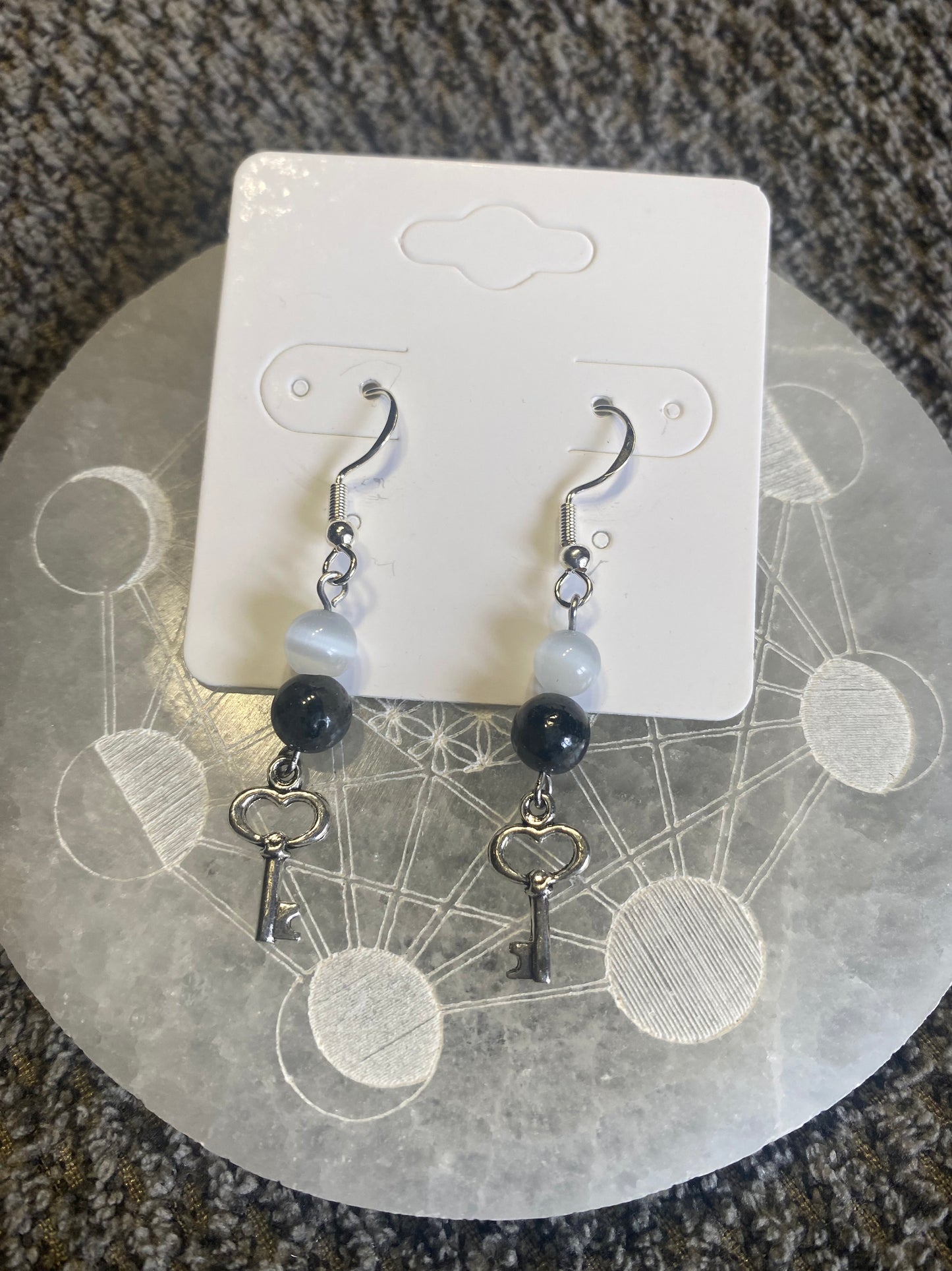 Boucles d’Oreilles - Perles et Clé
