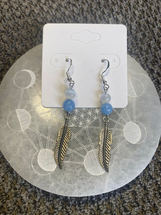 Boucles d’Oreilles - Plume Argentée