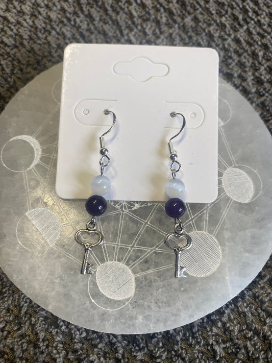 Boucles d’Oreilles - Perles et Clé