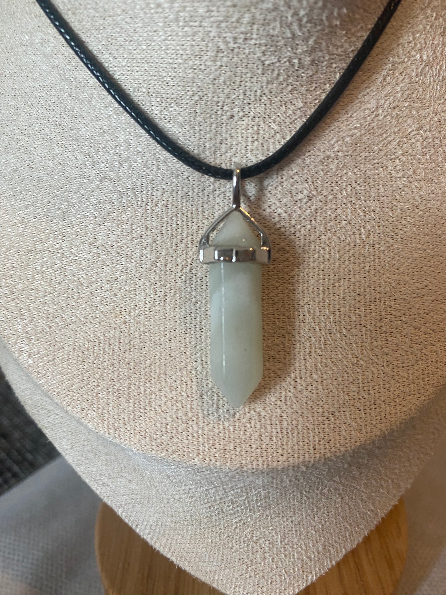 Pendentif en forme de pointe en pierre naturelle Amazonite