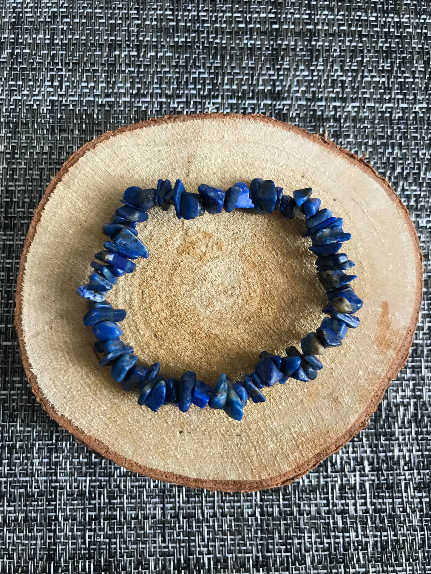 bracelet en chips de pierre naturelle de lapis lazuli